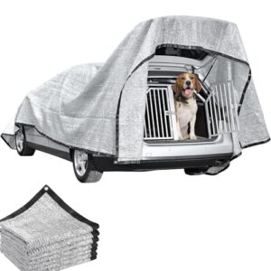 BODYGAD Sonnenschutz Hund Netz, Alunetz Auto Hund, 4x6m, Silber, Aluminium, UV Schutz, Autosonnenschutz, Autoshade
