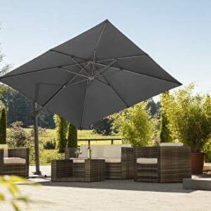 Alternative view of Schneider Sonnenschirm RHODOS TWIST ca. 300 x 300 cm anthrazit, Anthracite