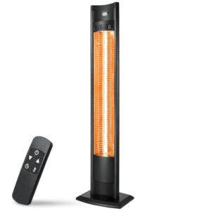 WALTER Professional Infrarot Standheizstrahler 2000 W, Hightech Wärmestrahler für Garten und Terrasse, Infrarot Heizstrahler, energieeffiziente Karbon-Infrarot Technologie, mit Fernbedienung
