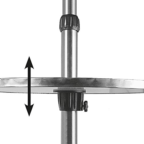 WALTER Halogen Terrassenstrahler 2100 W, Höhenverstellbar 180-210 cm, 3 Heizstufen, Integrierter Ablagetisch, Mobil mit Rädern, Wetterfest IP44, Ideal für Außenbereich, Terrassenheizer, Heizpilz – Bild 3