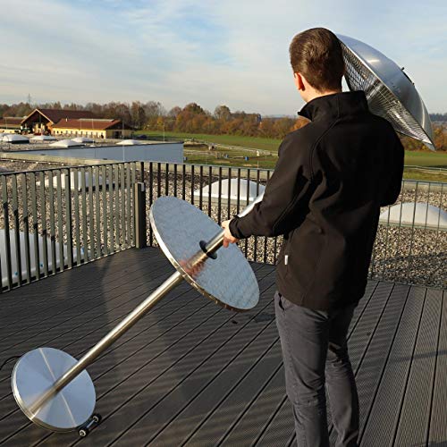 WALTER Halogen Terrassenstrahler 2100 W, Höhenverstellbar 180-210 cm, 3 Heizstufen, Integrierter Ablagetisch, Mobil mit Rädern, Wetterfest IP44, Ideal für Außenbereich, Terrassenheizer, Heizpilz – Bild 8