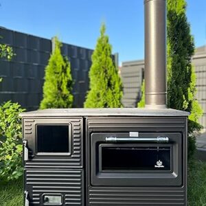Homeparadise Outdoor-Küchenofen Terrassenofen Kuzine Soba/Gartenküche Holzofen Ofen mit Holz Holzkohle
