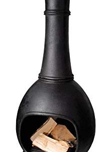 Esschert Design Terrassenofen, 150 cm L, schwarz, 53x53x144 cm, FF65