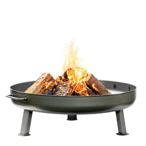 Czaja® Feuerschale Bonn 80 cm mit Funkenschutz Flamme | Feuerschalen mit Funkengitter für den Garten, Terrasse und Balkon, Feuertonne und Feuerkorb, große Feuerstelle für den Garten – Bild 3