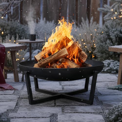 SOUK ONE Feuerschale Madrid 100 cm, Feuerschale - Feuerstelle für den Garten, Funkenschutz, Terrasse und Balkon, Feuertonne und Feuerkorb (Ø 100cm Madrid) – Bild 2