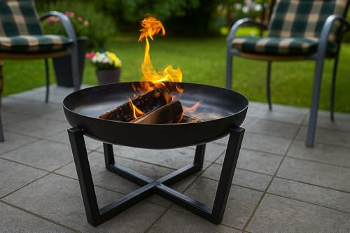 SOUK ONE Feuerschale Madrid 100 cm, Feuerschale - Feuerstelle für den Garten, Funkenschutz, Terrasse und Balkon, Feuertonne und Feuerkorb (Ø 100cm Madrid) – Bild 3