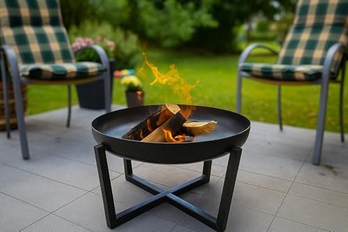 SOUK ONE Feuerschale Madrid 100 cm, Feuerschale - Feuerstelle für den Garten, Funkenschutz, Terrasse und Balkon, Feuertonne und Feuerkorb (Ø 100cm Madrid) – Bild 4