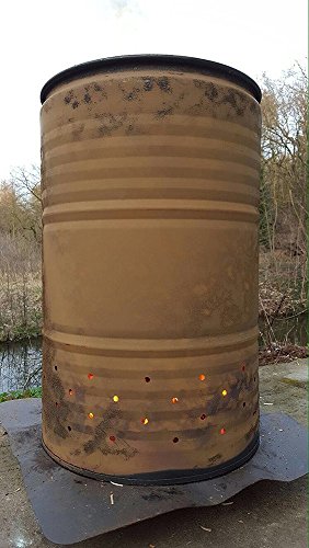 200 Liter Metallfass Metalltonne Tonne Brenntonne Feuertonne Blechfass Ghetto, Rund – Bild 2