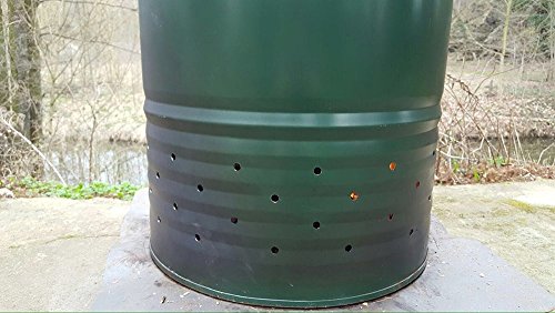 200 Liter Metallfass Metalltonne Tonne Brenntonne Feuertonne Blechfass Ghetto, Rund – Bild 4