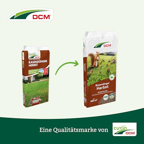 CUXIN DCM Rasendünger Herbst - Langzeit Rasendünger - Mit MINIGRAN® TECHNOLOGY - Frosthärte & Standfestigkeit - organisch-mineralischer Dünger - 18 kg – Bild 9