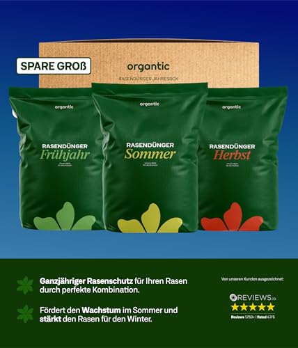 organtic Herbstrasendünger 20kg - Rasendünger mit Kalium für Herbst & Winter - Unterstützt sattgrünen Rasen, Moosverdrängung & starke Rasengräser - Für organische Rasenpflege im Garten – Bild 6