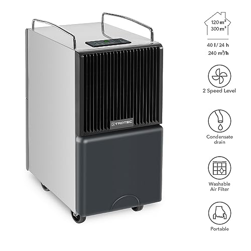 TROTEC Luftentfeuchter elektrisch TTK 122 E – Leistung 40 L/Tag – Fläche 120 m² / 300 m³ – mit Autoabschaltung – geeignet für große Räume, Keller und Garage – Bild 4