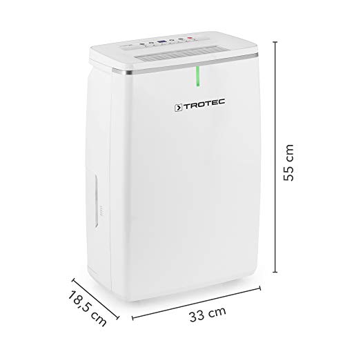 TROTEC Luftentfeuchter elektrisch TTK 72 E – Leistung 24 L/Tag – Fläche 50 m² / 125 m³ – mit Autoabschaltung – für Wohnung und Schlafzimmer – Bild 2