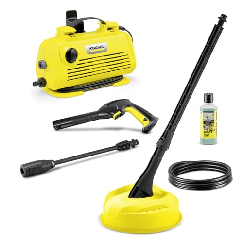 Kärcher Hochdruckreiniger K 2 Premium Horizontal VPS Home, Druck: max. 110 bar, Fördermenge: 360 l/h, Fläche: 20 m²/h, Gewicht: 3,5 kg, Hochdruckpistole, Dreckfräser, Strahlrohr, Home Kit