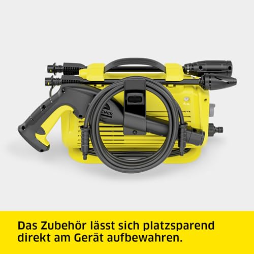Kärcher Hochdruckreiniger K 2 Premium Horizontal VPS Home, Druck: max. 110 bar, Fördermenge: 360 l/h, Fläche: 20 m²/h, Gewicht: 3,5 kg, Hochdruckpistole, Dreckfräser, Strahlrohr, Home Kit – Bild 7