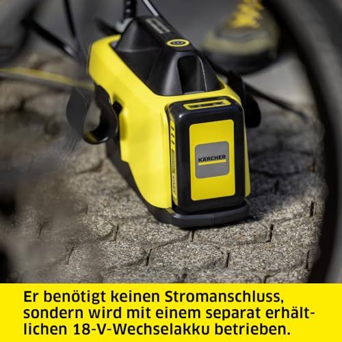 Kärcher Mobile Outdoor Cleaner OC 6-18 (Mitteldruck 24 bar, Flexschlauch 4m, ohne Akku und ohne Schnellladegerät) Gelb – Bild 3
