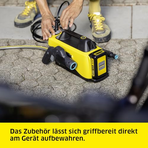 Kärcher Mobile Outdoor Cleaner OC 6-18 (Mitteldruck 24 bar, Flexschlauch 4m, ohne Akku und ohne Schnellladegerät) Gelb – Bild 6