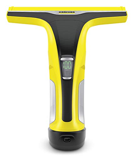 Kärcher Akku-Fenstersauger WV 6 Plus (Extra lange Akkulaufzeit: 100 min, wechselbare Absaugdüse) & Verlängerungsset (für alle Kärcher WV und KV 4, ausziehbar von 0,6 bis 1,5 Meter, 2 Teleskopstangen) – Bild 4