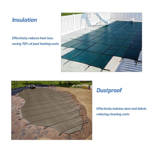Hochleistungs-Sicherheitsabdeckung for eingebaute Pools, hochfeste, verschleißfeste Winter-Schwimmbadabdeckungen(24ft/7.3m) – Bild 2
