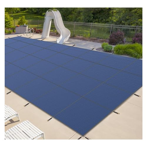 Sicherheits-Poolabdeckung Für Rechteckige Pools Netz-Poolabdeckung Für Einbaupools Winter-Poolabdeckung, Poolabdeckungen Inklusive Aller Befestigungsteile(Blue,Dia 6.7m(22ft))