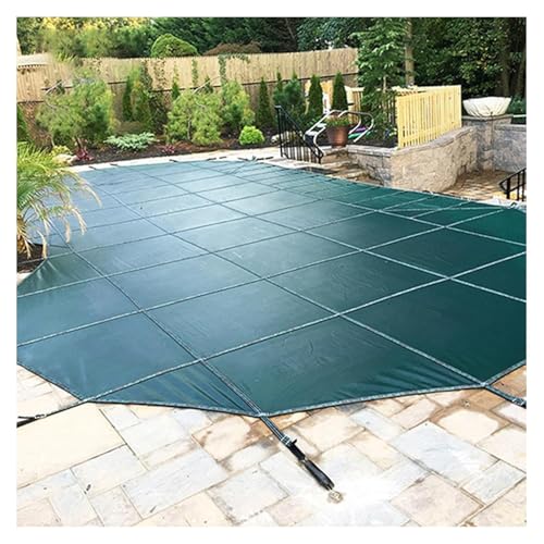 Hochwertige Rechteckige Blaue Winter-Poolabdeckung Winter-Sicherheitsabdeckungen Für Freibäder Dreifach Vernäht & Regendurchlässig Für Schwimmbad-Sicherheitsabdeckungen(Green,Dia 7.9m(26ft)) – Bild 2