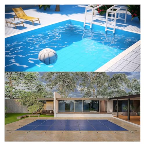 Hochwertige Rechteckige Blaue Winter-Poolabdeckung Winter-Sicherheitsabdeckungen Für Freibäder Dreifach Vernäht & Regendurchlässig Für Schwimmbad-Sicherheitsabdeckungen(Green,Dia 10m(33ft))