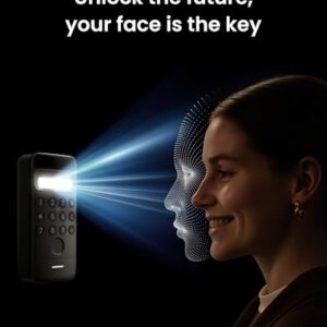 Alternative view of SwitchBot WLAN Smart Lock Ultra mit Keypad Vision, 3D-Gesichts-/Fingerabdruckerkennung, Elektronisches Türschloss mit Aufladbarem Akku, Öffnen per Gesicht, Fingerprint, Code, Alexa, unterstützt Matter