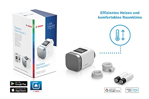 Bosch Smart Home Heizkörperthermostat II, smartes Thermostat mit App-Funktion, kompatibel mit Amazon Alexa, Apple HomeKit, Google Home – Bild 7