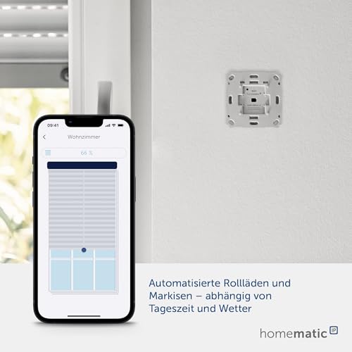 Homematic IP Smart Home Rollladenaktor für Markenschalter, digitale Steuerung für 1 Rollläden per App, Alexa & Google Assistant, elektrische Rolladen smart nachrüsten, 151322A0 – Bild 2