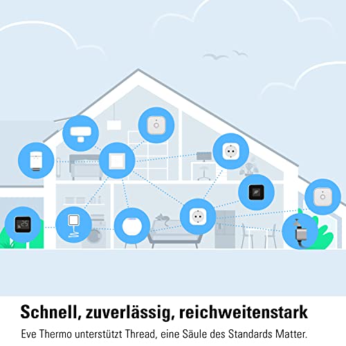 Eve Thermo (Apple Home) 4er Set - Smartes Heizkörperthermostat, Made in Germany, spart Heizkosten, smarte Heizungssteuerung, einfach installiert, Stiftung Warentest geprüft, Thread – Bild 8