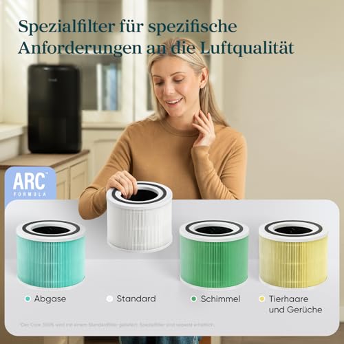 LEVOIT Luftreiniger mit HEPA Luftfilter, CADR 258m³/h für 54㎡ Raucherzimmer, gegen 99,97 Prozent Schimmel Staub Pollen Tierhaare, Air Purifier mit Luftqualitäts-Feedback und Auto-Modus, Schlafmodus – Bild 3