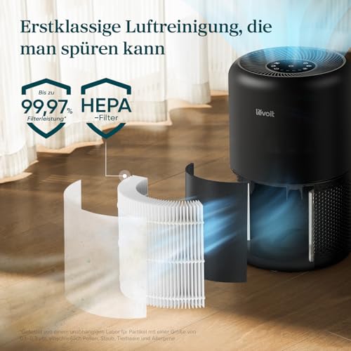 LEVOIT Luftreiniger mit HEPA Luftfilter, CADR 258m³/h für 54㎡ Raucherzimmer, gegen 99,97 Prozent Schimmel Staub Pollen Tierhaare, Air Purifier mit Luftqualitäts-Feedback und Auto-Modus, Schlafmodus – Bild 5