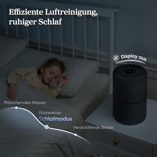LEVOIT Luftreiniger mit HEPA Luftfilter, CADR 258m³/h für 54㎡ Raucherzimmer, gegen 99,97 Prozent Schimmel Staub Pollen Tierhaare, Air Purifier mit Luftqualitäts-Feedback und Auto-Modus, Schlafmodus – Bild 9
