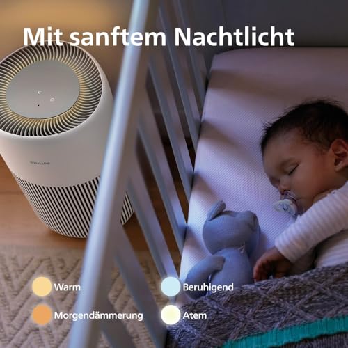 Philips Luftreiniger 2200 Series, HEPA NanoProtect Aktivkohlefilter, CADR 400m³/h für 104m², Allergiker, Ultra-leise, Intelligenter und langlebiger Filter (AC2210/10) – Bild 7