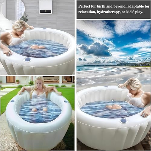 MIDUOLAI Geburtsbecken, Wassergeburt Becken FüR Zu Hause, Aufblasbare Geburtswanne FüR Zuhause, Geburtsset, Geburtsutensilien, FüR MüTter Bei Hausgeburten,Weiß – Bild 4