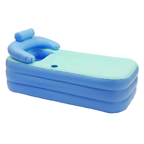 Aufblasbare Badewanne | Tragbare aufblasbare aus PVC mit Sitzmatte | Bad und Spa, Badezimmerzubehör | Für Männer Frauen Familien Kinder Jugendliche Jugendliche Jugendliche – Bild 8