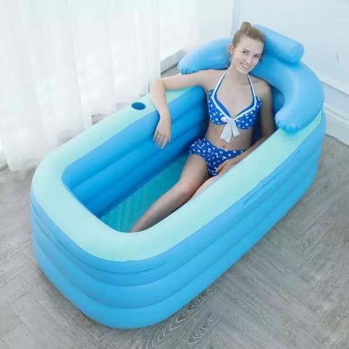 Bohany Aufblasbar – faltbar, PVC, aufblasbar, mit Sitzmatte für Dusche, Spa, Badzubehör für Herren, Sohn, Teenager, Mädchen, Familie, Damen, Frauen, Mädchen | Damen, Sohn, Mädchen – Bild 3
