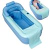Aufblasbare Badewanne für Dusche – Tragbare aufblasbare aus PVC mit Sitzmatte | Faltbar, Badezimmer für Frauen Mädchen Familie | Ideal für Ehemann Sohn Tochter