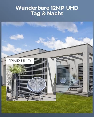 Reolink 12MP Überwachungskamera Set Aussen, 8X PoE IP Kamera Outdoor Innen, 16CH 4TB HDD NVR, Spotlights, Personen-/Fahrzeugerkennung, 2-Wege-Audio, 24/7 Aufnahme, Farb-/IR-Nachtsicht, RLK16-1200D8-A – Bild 2