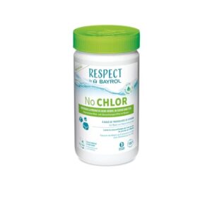 Respect by BAYROL No CHLOR 1kg - Neutralisiert Chlor oder Brom - Chlorneutralisator - Senkt Chlorgehalt im Pool