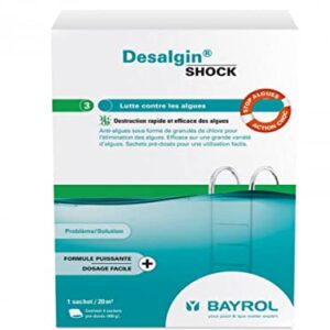 BAYROL Desalgin Shock 1,6 kg - Algenvernichter - Extra Starke Formel - Einfache Anwendung und schnelle Wirkung - wirksam gegen die häufigsten Algenarten, Weiss