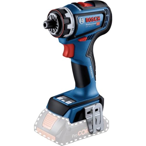 Bosch Professional 18V System Akku Schrauber GSR 18V-90 FC - FlexiClick System (inkl. 1x Gürtelclip, 1x Bithalter)