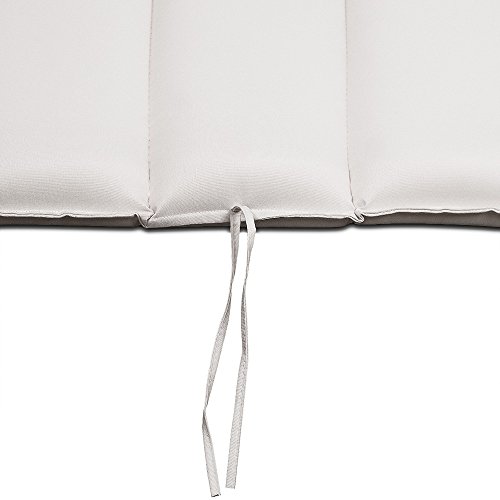 Casaria® 2X Sonnenliege inkl. Auflage 2 Personen Creme Klappbar Wetterfest Holz Garten Liege Ergonomisch 160kg Belastbarkeit FSC®-Zertifiziert Schwungliege Set Balkon 195x60cm – Bild 8