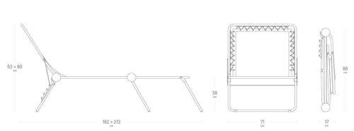 Lafuma Mobilier Siesta L Sonnenliege, Acier – Bild 3
