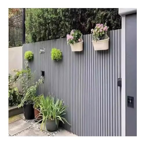 Holz Kunststoff Verbundzaun Paneele Outdoor 3D Lamellen Wandpaneel für Balkon Außenwand Dekoration Barriere Fechten