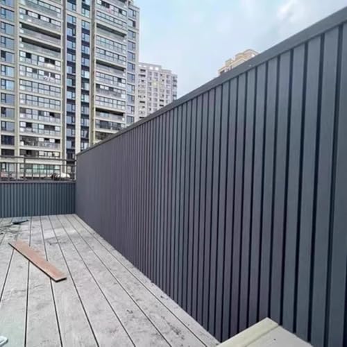 Holz Kunststoff Verbundzaun Paneele Outdoor 3D Lamellen Wandpaneel für Balkon Außenwand Dekoration Barriere Fechten – Bild 4