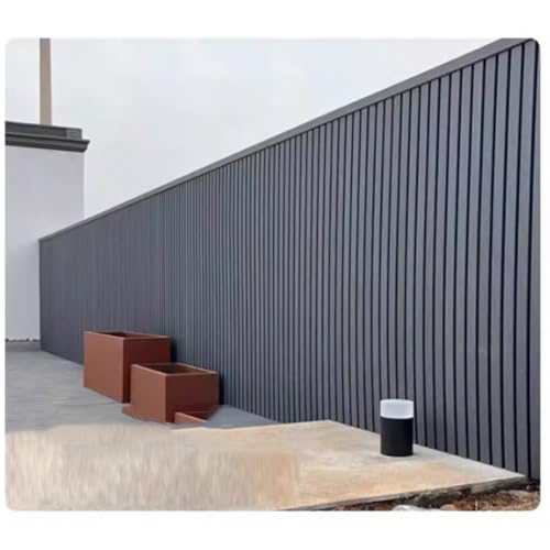 Holz Kunststoff Verbundzaun Paneele Outdoor 3D Lamellen Wandpaneel für Balkon Außenwand Dekoration Barriere Fechten – Bild 5