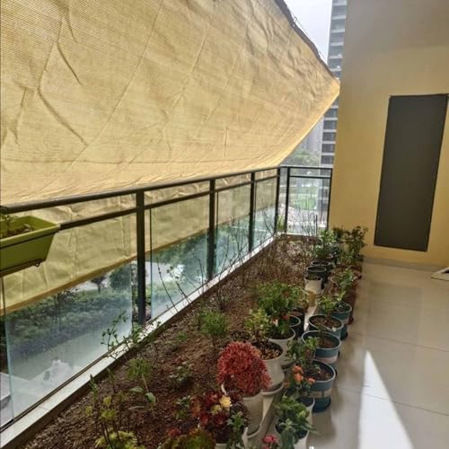 UV-beständiges Gartentuch, atmungsaktives Schattensegel für Balkon, Privatsphäre, Gewächshaus, Schattiernetz mit Ösen für Pflanzen, Hinterhof, Terrasse, Pool und Carport (4 x 6 m) – Bild 2