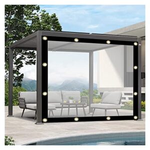 Wasserdichter transparenter PVC-Wärmedämmungsvorhang für den Außenbereich, Frostschutzfolie, PE-Folie für Balkon und Garten, 2,5 x 4,5 m