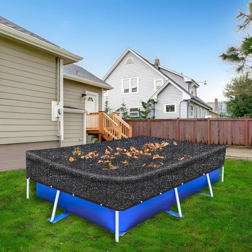 Pool-Laubnetz-Abdeckung, oval, Schwimmbad-Sonnenschutz, Laubnetz, oval, für den Winter, für Haus, Garten, Hof, Hotel, Outdoor – Bild 2